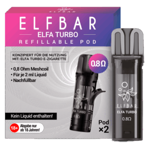 Elfbar - Elfa Turbo 0,8 Ohm Pod (2 Stück pro Packung)