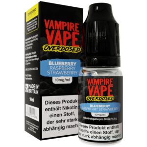 Vampire Vape - Overdosed - Nikotinsalz Liquid - Blueberry Raspberry Strawberry