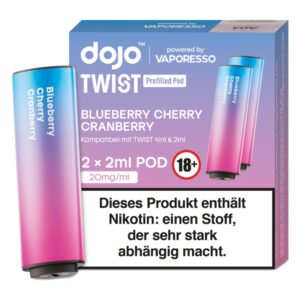 Vaporesso_Dojo_Twist_Pod_Blueberry_Cherry_Cranberry_20mg_1000x750.jpg Vaporesso - Dojo - Twist Pod 20 mg/ml (2 Stück pro Packung) - Blueberry Cherry Cranberry