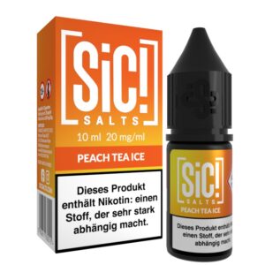SiC-Salts-Peach-Tea-Ice-Nikotinsalz-Liquid-20-mgml_1000x750.jpg SiC! Salts - Nikotinsalz Liquid - Peach Tea Ice